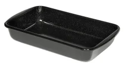 Riess Auflaufform Backform Emaille Schwarz 38/22,5cm