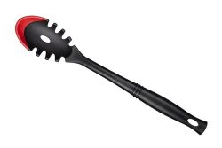 Le Creuset Pastalöffel mit Silikon-Einsatz Schwarz/Rot