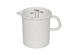 Riess Küchenmaß Emaille Messbecher Weiß 9cm