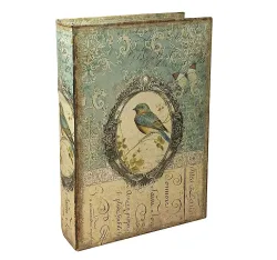 Hohles Buch mit Geheimfach Vogel Buchversteck Nostalgie 21cm