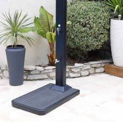 Ubbink Solaris 2 in 1 Bodenplatte Anthrazit für Solar Gartendusche SOLARIS
