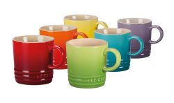 Le Creuset Tasse Becher 6er-Set Regenbogen Steinzeug 200 ml