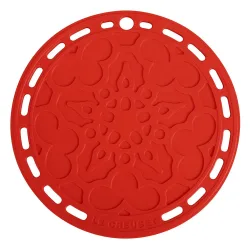 Le Creuset Silikon Untersetzer Tradition Rund Kirschrot 20cm