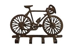 Wandgarderobe Rennrad Garderobe Fahrrad Gusseisen Antik-Stil Braun