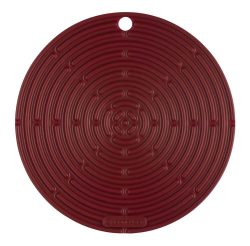 Le Creuset Topflappen Rund Silikon Garnet (Rhone) Bordeaux-Rot