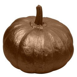 Künstlicher Kürbis Halloween Herbstdeko Rosegold 15cm