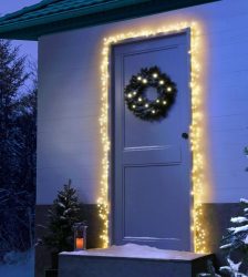 Lichterkette für Haustür Türrahmen 550 cm 440 LED warmweiß Außen Innen 8 Modi