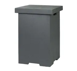 Happy Cocooning Beistelltisch für Gasflasche grau 410 x 410 x 620 mm