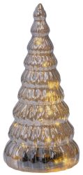 Weihnachtsbaum aus Glas mit LED Dekoleuchte Timer Tischleuchte Weihnachten 30 cm