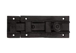 Türriegel Schlossriegel Rustikal Schieberiegel Gusseisen Schwarz 20cm
