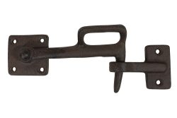 Sturmhaken Türhaken Türschloss Gusseisen Antik-Stil Schlosshaken Braun 20cm