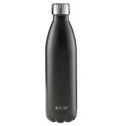 FLSK Trinkflasche BLCK Isolierflasche Schwarz Black 750 ml