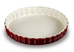 Le Creuset Tarte-Form Steinzeug Garnet (Rhone) Bordeaux-Rot 28cm