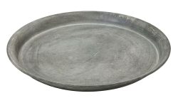 Tablett Rund Zink Vintage-Stil Zinktablett Dekotablett Zinkteller Landhaus 30 cm