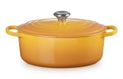 Le Creuset Bräter Signature Oval Gusseisen Nectar Gelb 29 cm