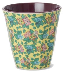 Rice Melamin Becher Emma's Print Blumen Hellbgelb Medium