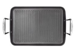 Le Creuset Aluminium- Grillplatte mit Rillen Antihaft Spezialform 34x25cm