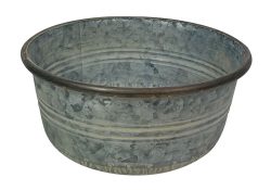 Zinkschale Dekoschale Zink Rund Pflanzschale Pflanzgefäß Blumentopf Vintage 26,5 cm