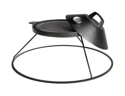 Happy Cocooning Grillplatte mit Deckel für Feuertische 58x34cm