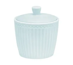 Greengate Zuckerdose Alice Pale Blue Steingut Blau
