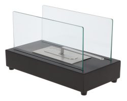 Esschert Design Tischkamin Bio-Ethanol Tischfeuer Rechteckig Anthrazit