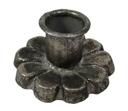 Kerzenständer Vintage Silber Gusseisen Kerzenhalter Antik-Stil Ø 6cm
