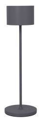 blomus Tischleuchte FAROL kabellos dimmbar LED Akku Outdoor Warm Grey anthrazit
