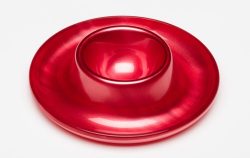 G.F. Heim Söhne Eierbecher Acrylglas Perlmutt Optik Rot