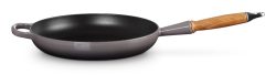 Le Creuset Bratpfanne mit Holzgriff Signature Gusseisen Flint Grau 28cm