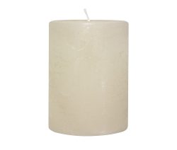Rustic Stumpenkerzen Premium Kerze Creme Weiß 6x8cm - 28 Std Brenndauer