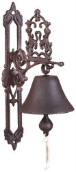 Türglocke Nostalgie Glocke Gusseisen Antik-braun 38cm