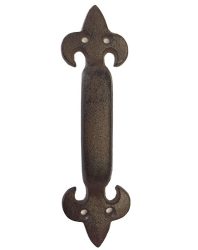 Rustikaler Griff Lilie Gusseisen für Tür Schrank Schublade Antik-Braun 18cm