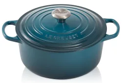 Le Creuset Bräter Signature Rund Gusseisen Deep Teal 26cm