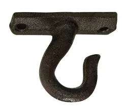 Deckenhaken Wandhaken Rustikal Wandhalterung Gusseisen Antik-Stil Braun 5cm