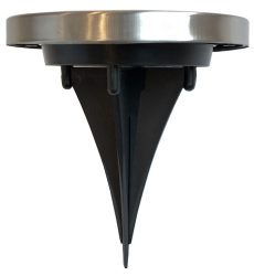 Solar Bodenleuchte Garten 2 Stück LED Solarlampe Bodenstrahler Edelstahl 12cm