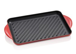 Le Creuset Grillplatte Rechteckig Gusseisen Kirschrot 32cm