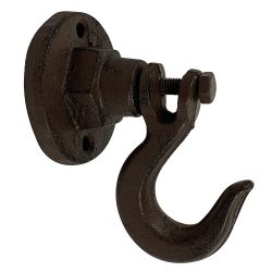 Wandhaken schwingend Rustikal Wandhalterung Gusseisen Braun Antik-Stil Vintage