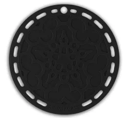 Le Creuset Silikon Untersetzer Tradition Rund Schwarz 20cm