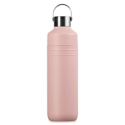 Le Creuset Trinkflasche On The Go Edelstahl Isolierflasche Shell Pink 1000 ml