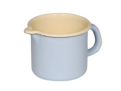 Riess Schnabeltopf Emaille Topf Pastell Blau 9cm