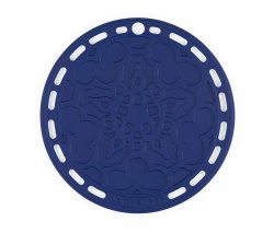 Le Creuset Silikon Untersetzer Tradition Rund Azure Blau 20cm