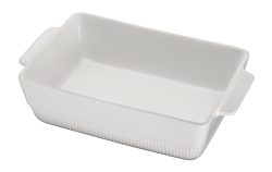 Spring Auflaufform CHALET Rechteckig Keramik Weiß 35 x 21 cm