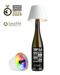 Sompex Flaschenleuchte TOP 2.0 Weiß LED RGBW mit Akku