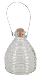 Wespenfalle Glas Groß Landhausstil für draußen Insektenfalle zum Aufhängen 22cm