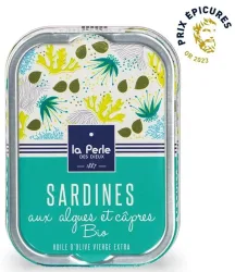 La Perle des Dieux Sardinen mit Algen und Kapern - Dose 115 g