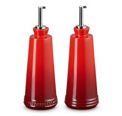 Le Creuset Essig und Öl Set Steinzeug Kirschrot