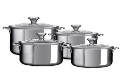 Le Creuset 3-Ply PLUS Topfset 4-teilig Edelstahl