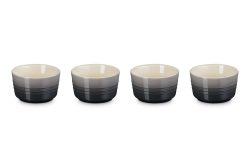 Le Creuset Förmchen 4er-Set Steinzeug Flint Grau 100ml