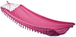 Hängematte Ibiza Fransen Tuchhängematte Baumwolle 200x100cm Pink