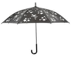 Regenschirm Reflektor Kinder Sterne Stockschirm Kinderschirm reflektierend